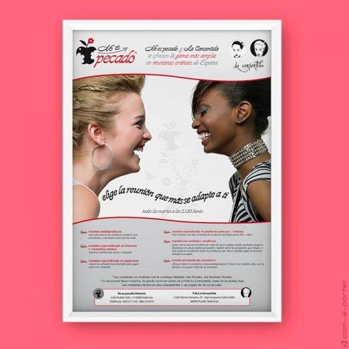 Cartelería de reuniones eróticas de No Es Pecado
