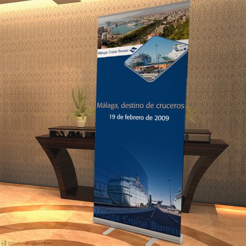 Cartelería de presentación de Málaga Cruise Bureau