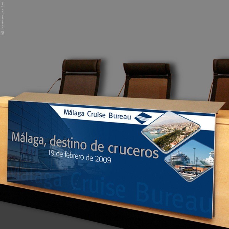 Cartelería de presentación de Málaga Cruise Bureau