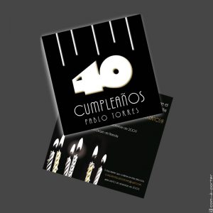 Diseño de Invitación para 40º Cumpleaños de Pablo Torres