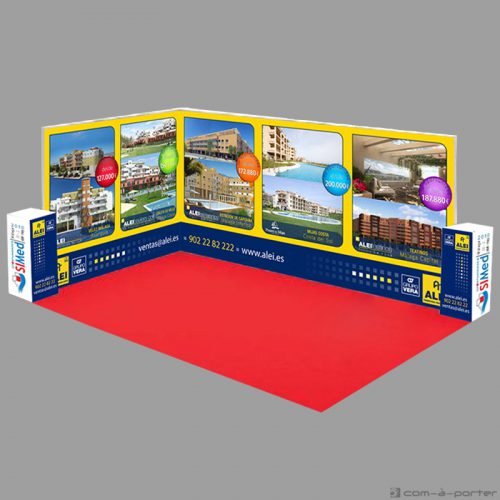 Stand modular de 24 metros de ALEI Promotores Inmobiliarios para Oportunidades SIMed 2010