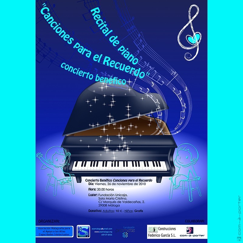 Cartel de concierto benéfico de ASA Málaga