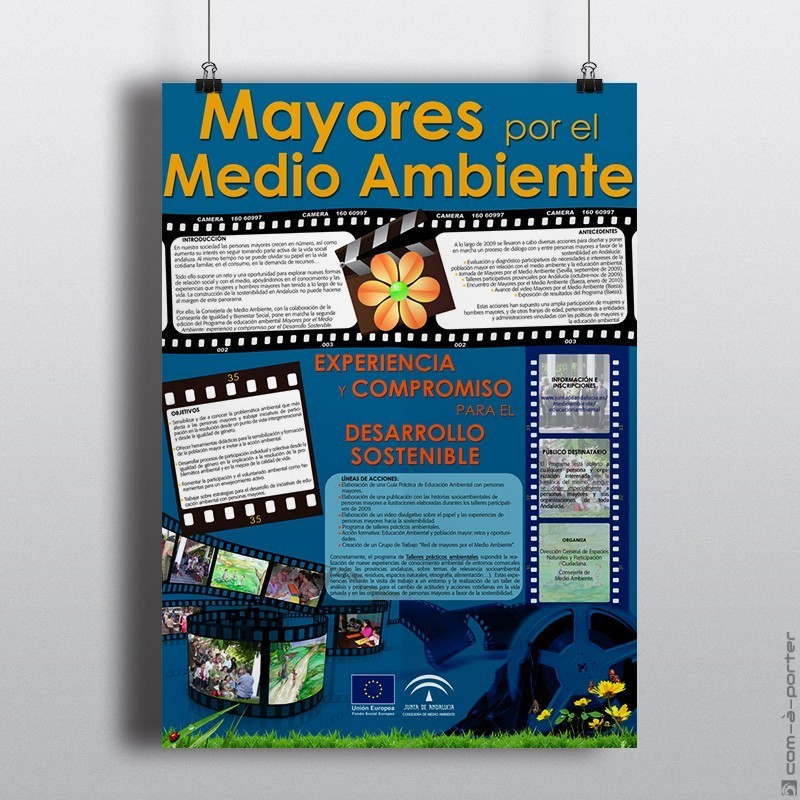 Cartelería de la campaña Mayores por el Medio Ambiente, de Consejería de Medio Ambiente de la Junta de Andalucía