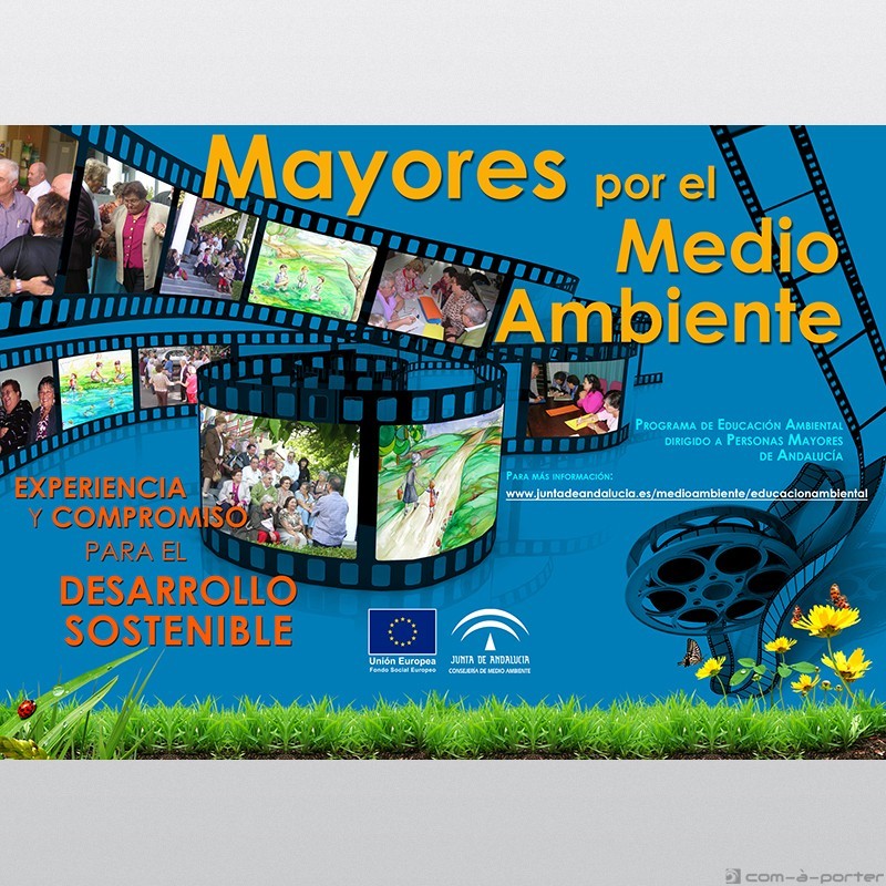 Escribe un reporte cuatro veces Collar Cartelería de la campaña Mayores por el Medio Ambiente, de Consejería de Medio  Ambiente de la Junta de Andalucía • Comunicación a medida | com-à-porter