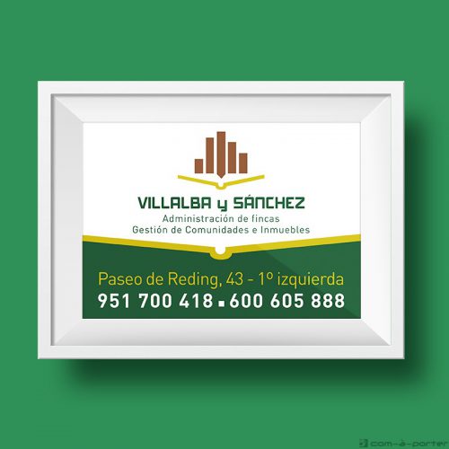 Cartel corporativo de Villalba y Sánchez