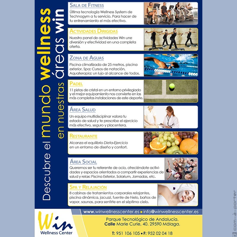 Flyer publicitario de Win Wellness Center