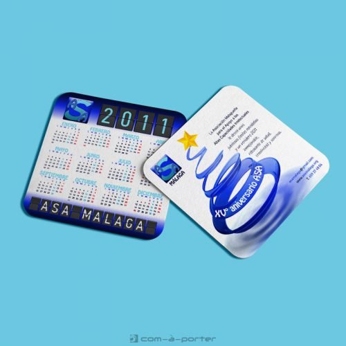Diseño de calendario de bolsillo de ASA Málaga