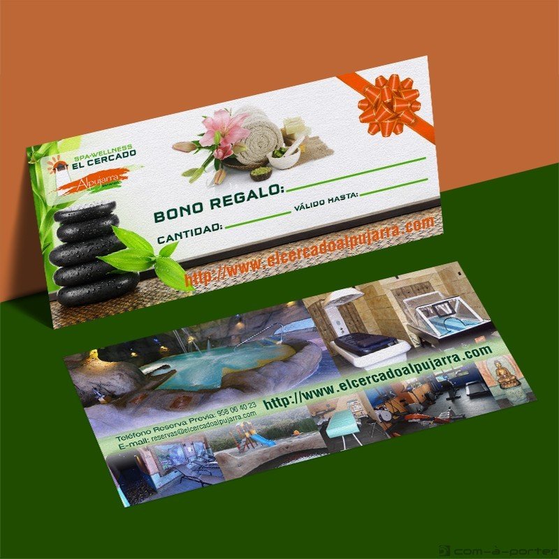 Flyer Tarjeta Bono-Regalo de Complejo Rural El Cercado