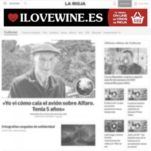 Megabanner publicitario de ILOVEWINE para diarios de prensa nacional online