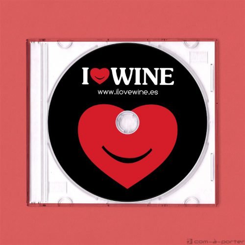 Diseño de galleta de disco CD de ILOVEWINE