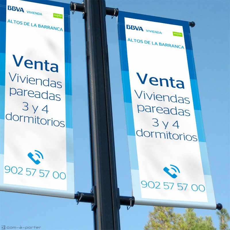 Campaña gráfica exterior para la comercialización de la promoción de BBVA Vivienda