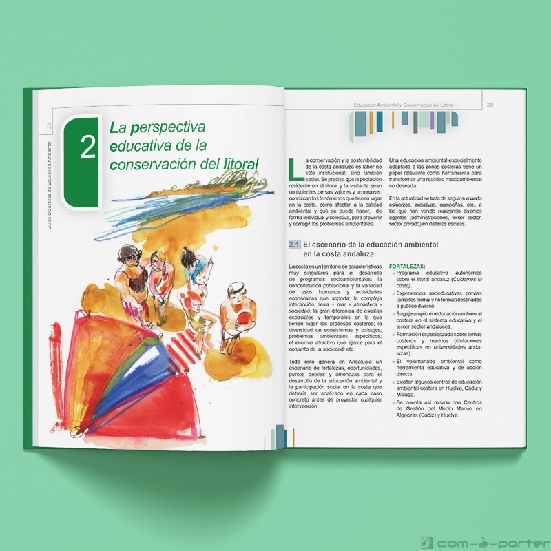 Maquetación del libro IV de la colección Guías Didácticas de Educación Ambiental. Conservación del Litoral