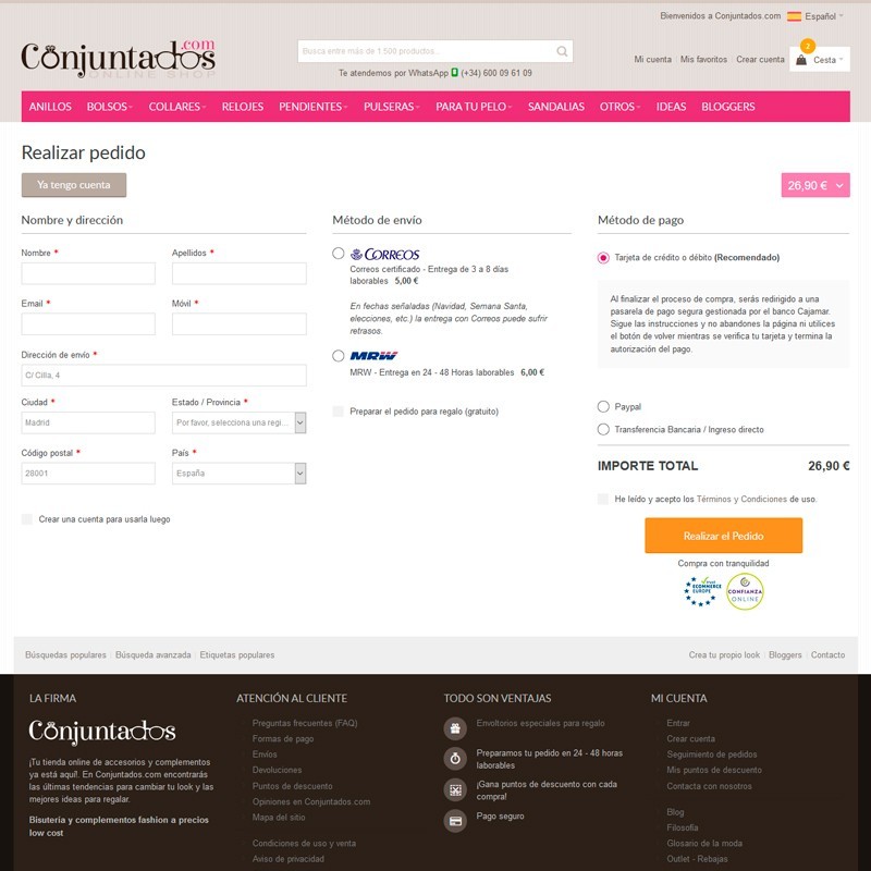 Conjuntados.com - Tu tienda online de Complementos y accesorios de moda