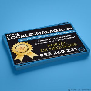 Flyer comercial del portal de negocios www.localesmalaga.com