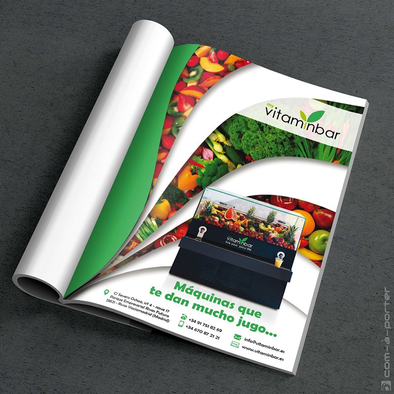 Página de Publicidad de My VitaminBar para la revista de Foro Hospec