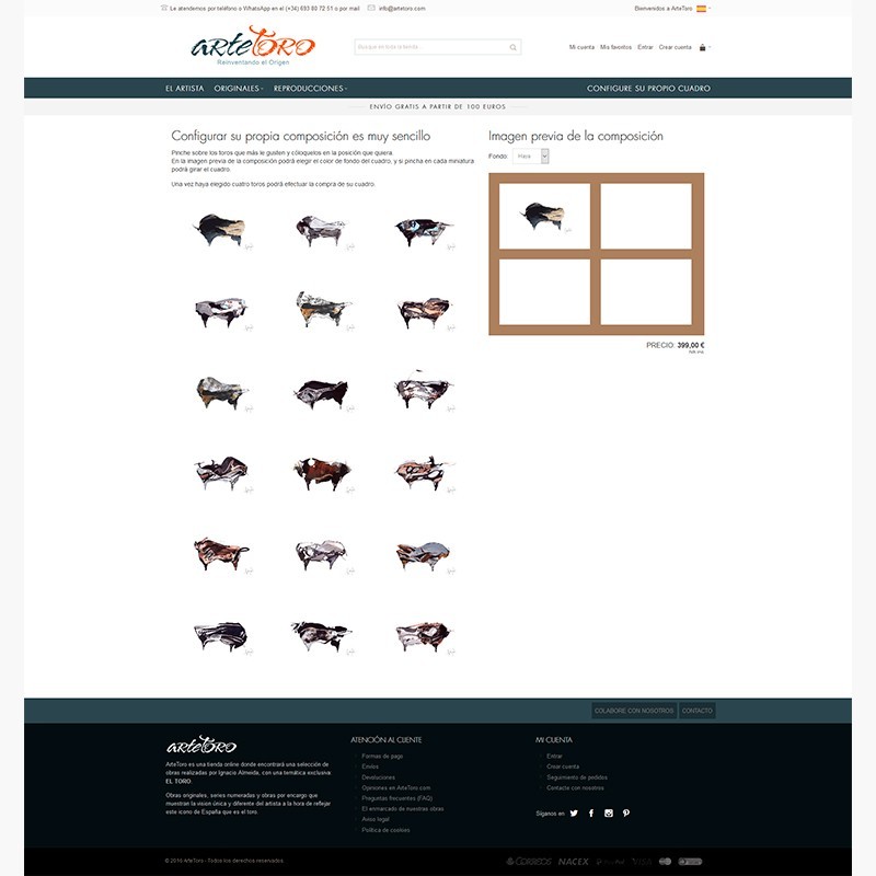 arteToro. Tienda online de cuadros de toros abstractos