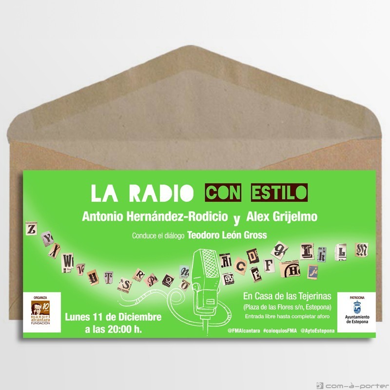Invitación para el Encuentro / coloquio "La Radio con Estilo" de la Fundación Manuel Alcántara