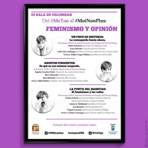 Cartelería del Encuentro / Coloquio "Feminismo y Opinión" de la Fundación Manuel Alcántara