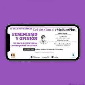 Invitación digital para el Encuentro / Coloquio "Feminismo y Opinión" de la Fundación Manuel Alcántara