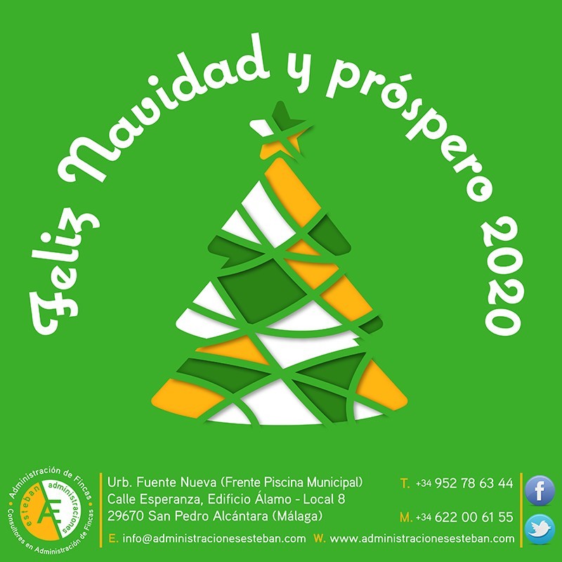 Diseño de Felicitación de Navidad para las Redes Sociales de Administraciones Esteban