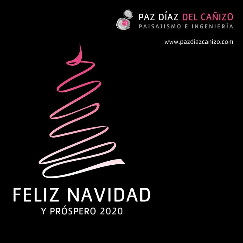 Diseño de Felicitación de Navidad para las Redes Sociales de Paz Díaz del Cañizo Paisajismo e Ingeniería