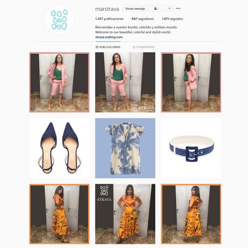 Gestión de perfil de Instagram de Strava Boutique