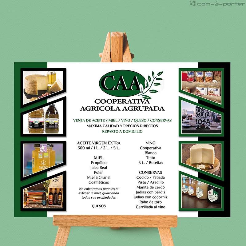 Flyer publicitario de la nueva tienda de Cooperativa Agrícola Agrupada en Madrid