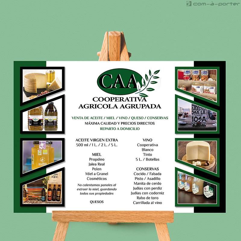 Flyer publicitario de la nueva tienda de Cooperativa Agrícola Agrupada en Madrid