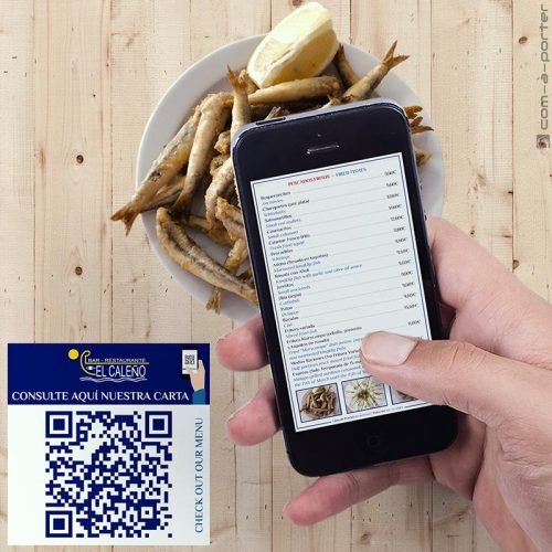 Pegatina QR para Restaurante El Caleño