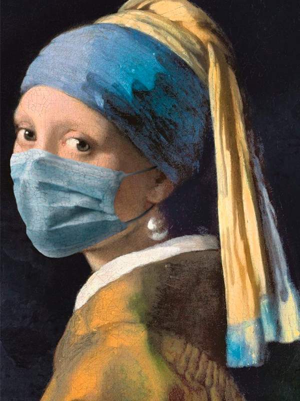 Arte con mascarillas: La Chica de la Perla, de Vermeer