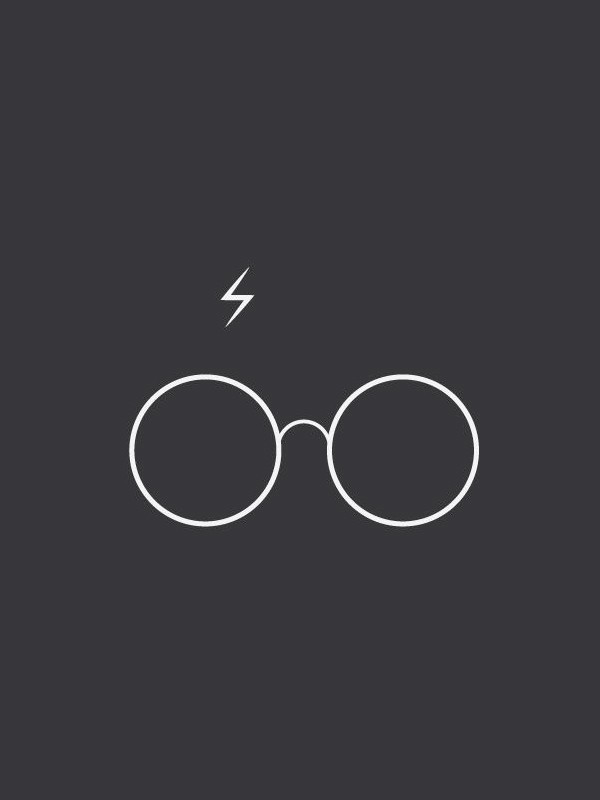 Carteles de películas minimalistas solo con gafas: Harry Potter