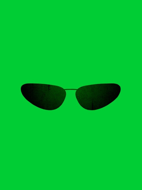 Carteles de películas minimalistas solo con gafas: Matrix