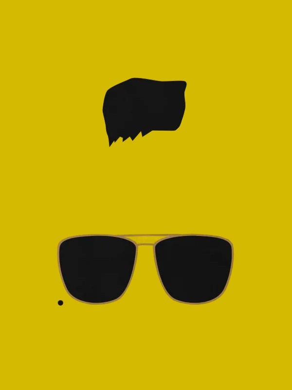 Carteles de películas minimalistas solo con gafas: Taxi Driver