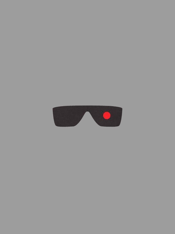Carteles de películas minimalistas solo con gafas: Terminator