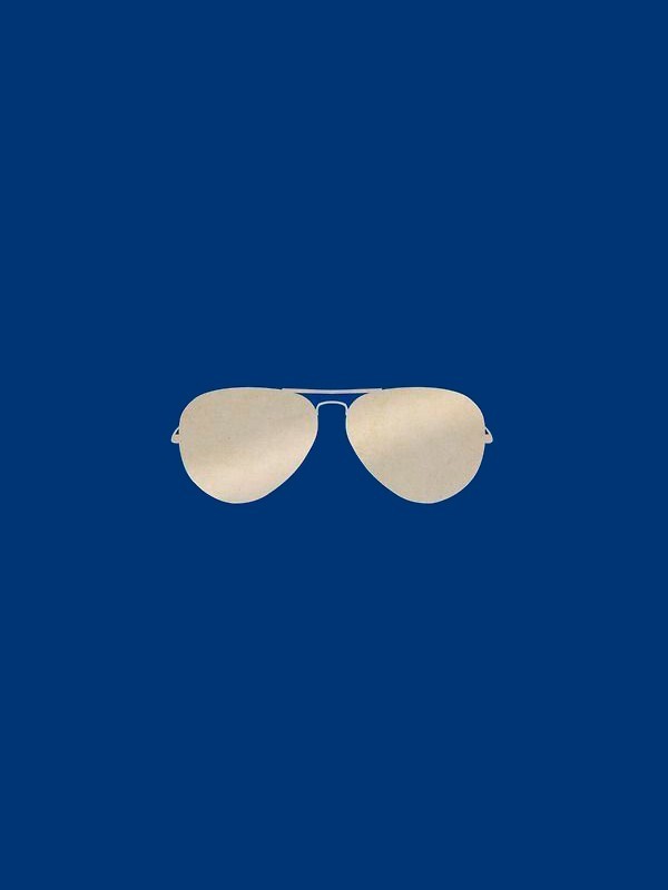 Carteles de películas minimalistas solo con gafas: Top Gun