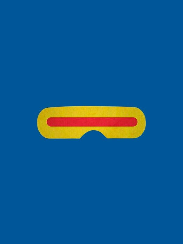 Carteles de películas minimalistas solo con gafas: X-men