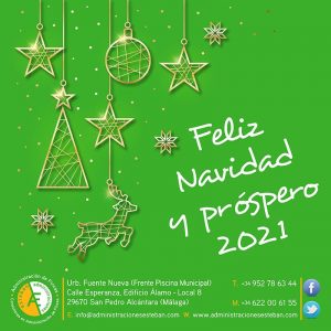 Diseño de Felicitación de Navidad para las Redes Sociales de Administraciones Esteban 2020