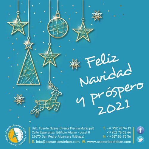 Diseño de Felicitación de Navidad para las Redes Sociales de Asesoría Esteban 2020