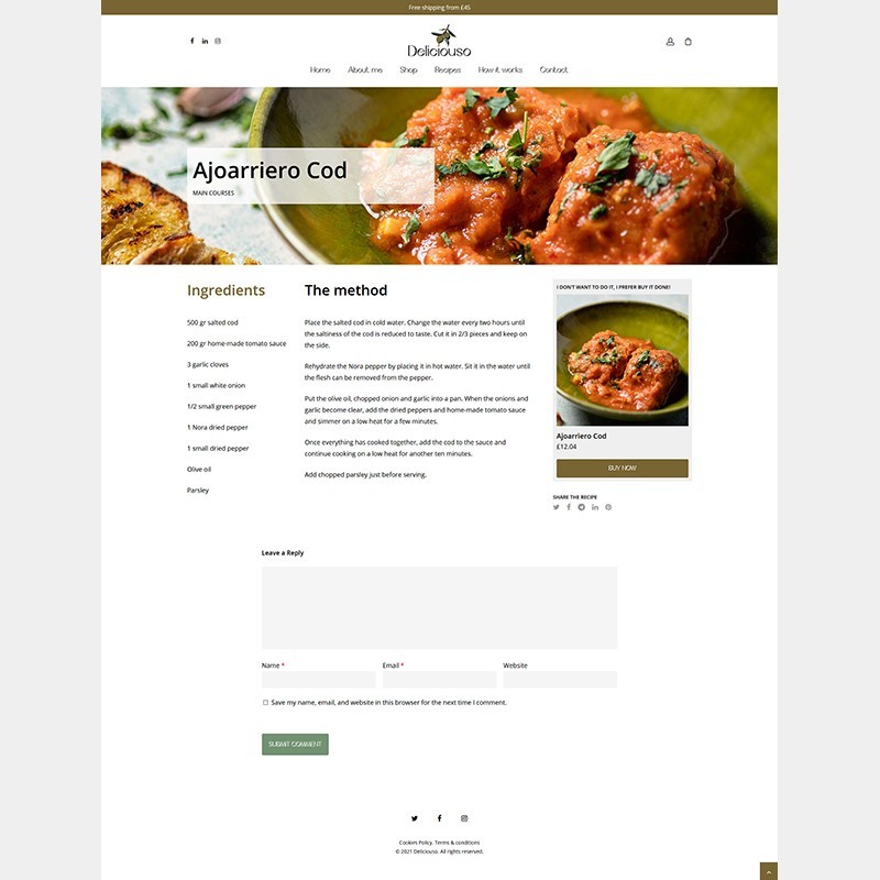 Página web Chef Rafa Pintado