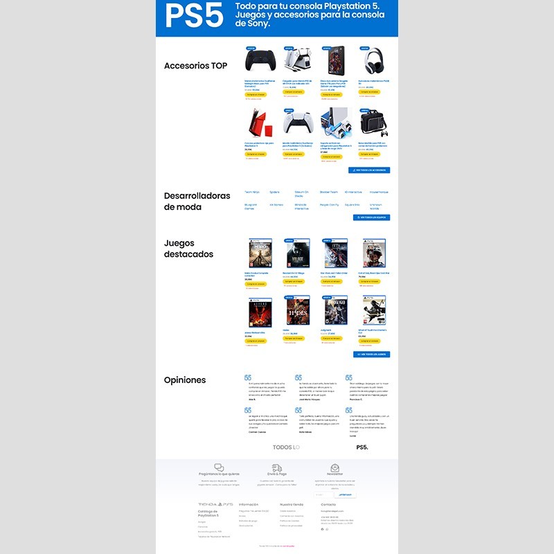 Tienda online y página web de Tienda PS5