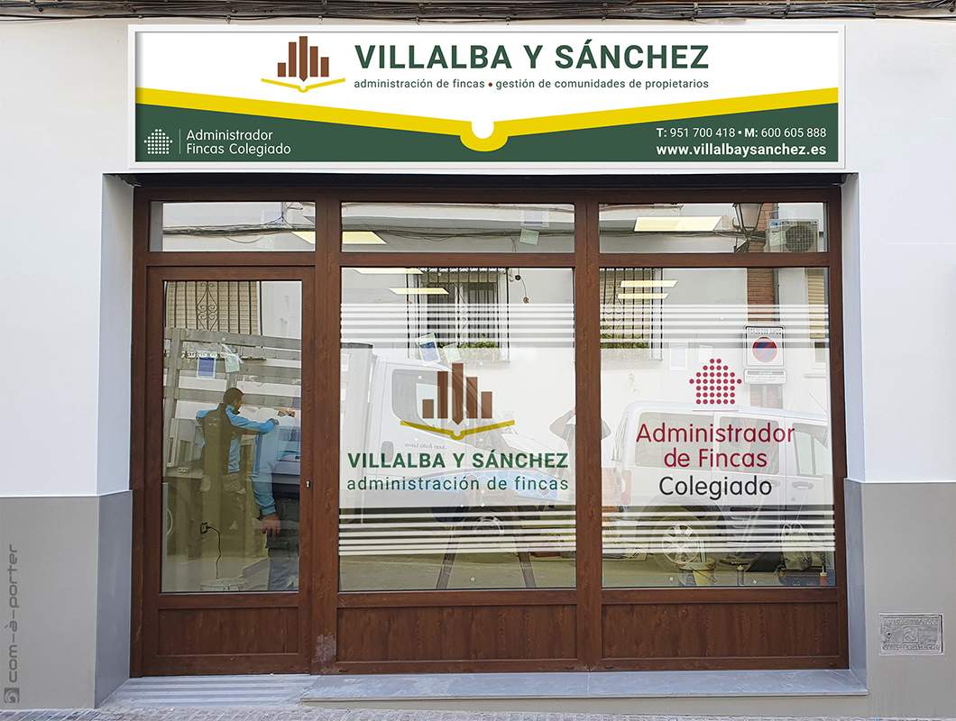 Decoración de oficina en Antequera de Villalba y Sánchez. Administradores de Fincas colegiados (2021)