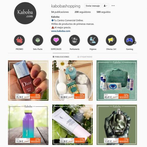 Gestión del perfil de Instagram de Kaboba Shopping