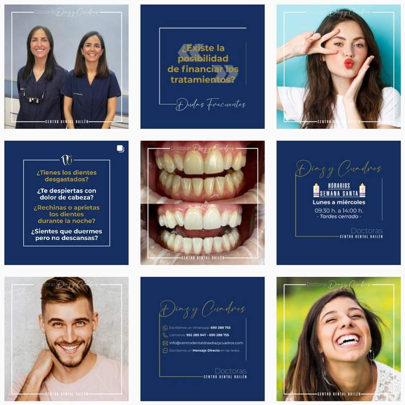 Gestión del perfil de Instagram de Centro Dental Bailén Dras. Díaz y Cuadros