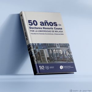 Maquetación del libro "50 años de Doctores Honoris Causa por la Universidad de Málaga"