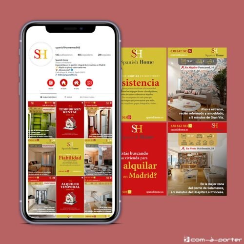Gestión del perfil de la red social Instagram de Spanish Home