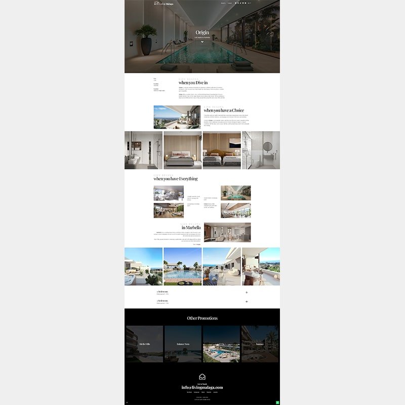 Página web LivingMálaga