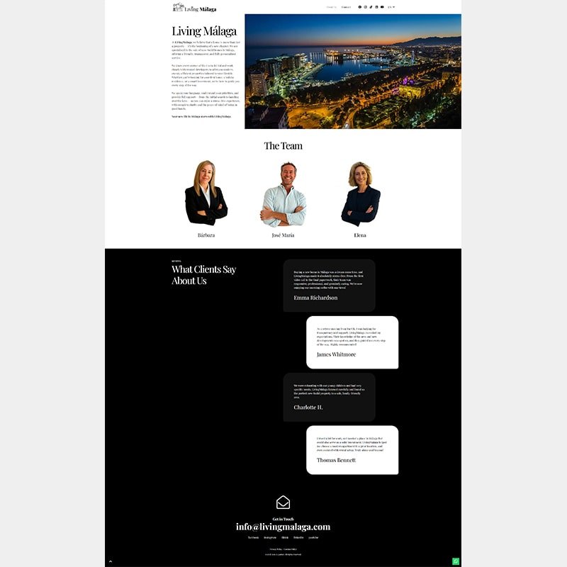 Página web LivingMálaga