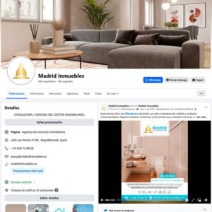 Gestión del perfil de la red social Facebook de Madrid Inmuebles