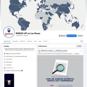 Gestión del perfil de la red social Facebook de la franquicia REMAX UP Las Rozas de Madrid