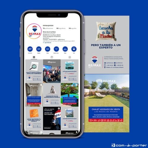 Gestión del perfil de la red social Instagram de la franquicia REMAX UP Las Rozas de Madrid